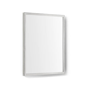 24"x30" Thin Framed Metal Mirror in Polished Stainless Steel