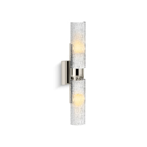Ripple 20½" Two-light Sconce in Polished Nickel