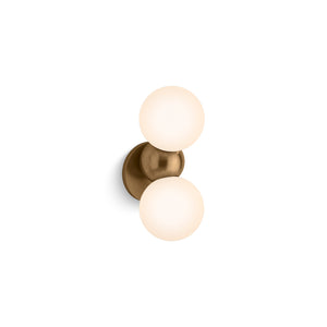 Sphere 12" Two-light Sconce in Aged Brushed Brass