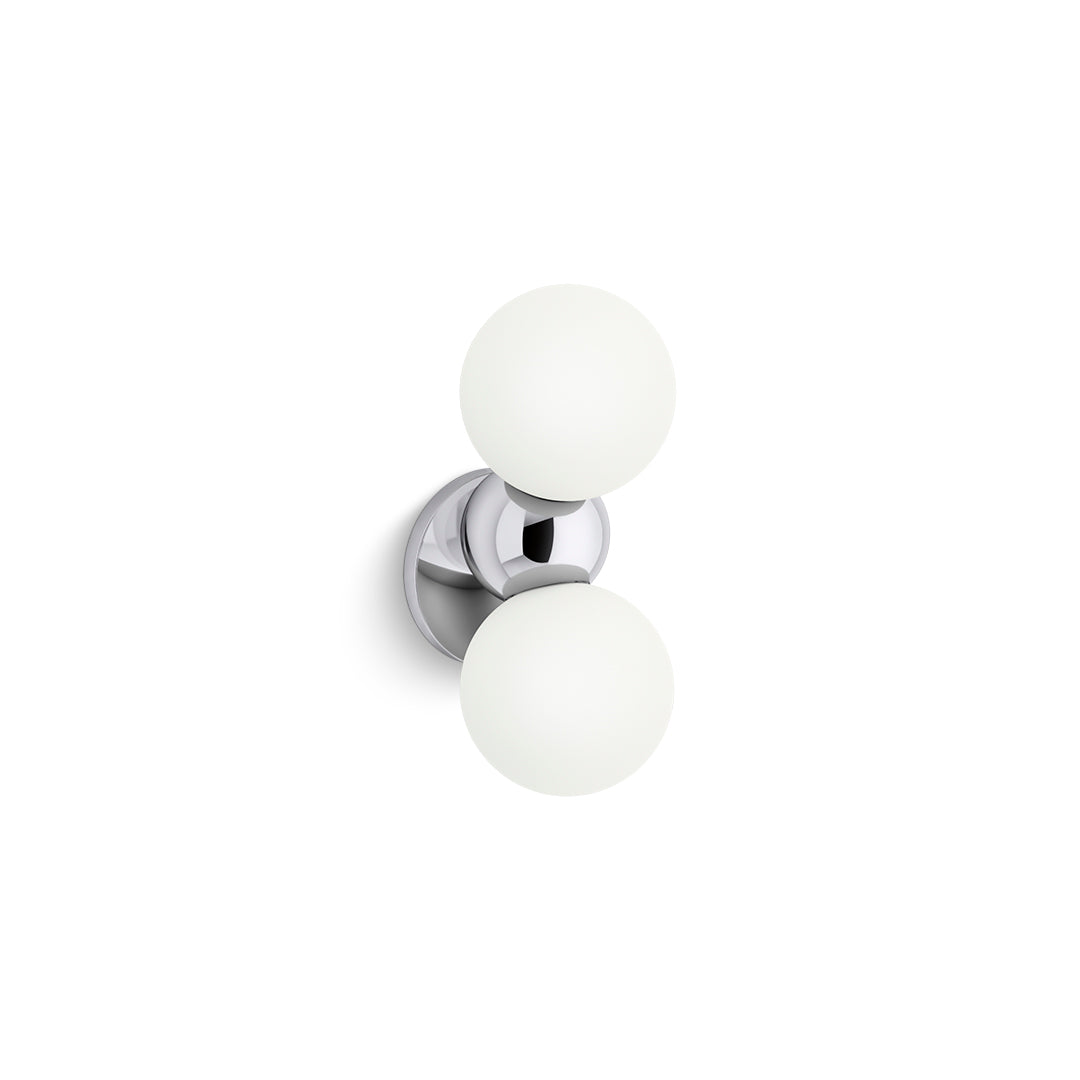 Sphere 12" Two-light Sconce in Polished Chrome