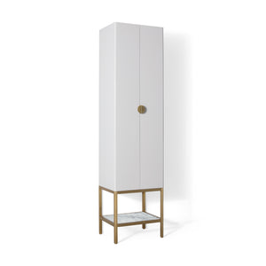 Claudette Linen Cabinet with Carrara Shelf